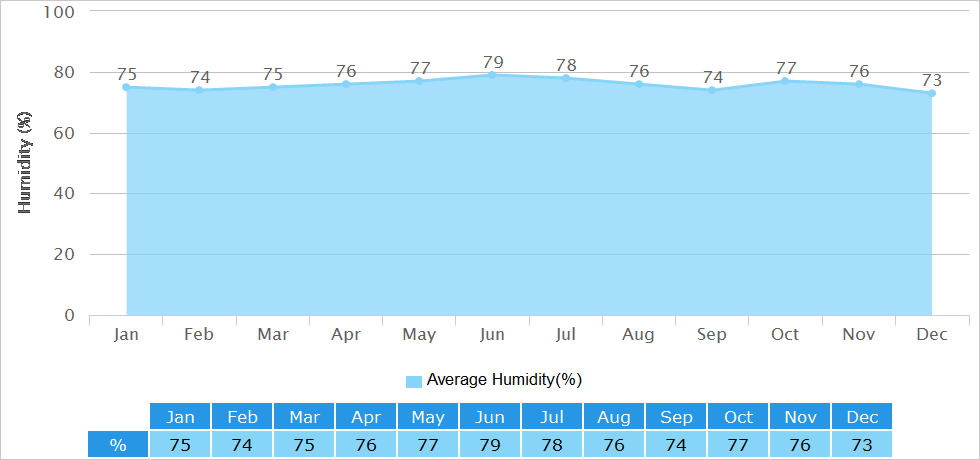 Zhangjiajie Humidity