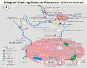 Map of Yading Nature Reserve