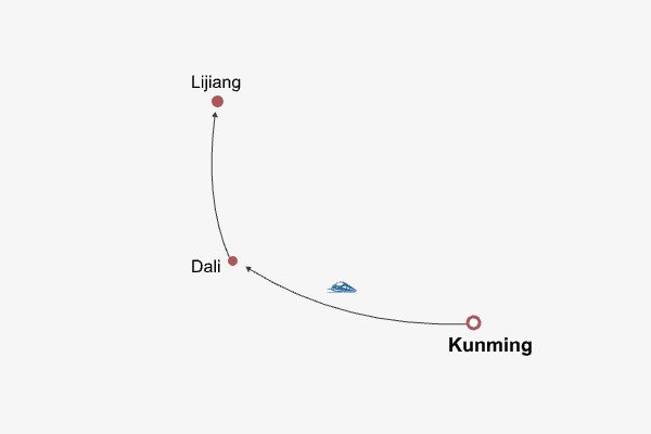 Yunnan Unique Charms Itinerary Map