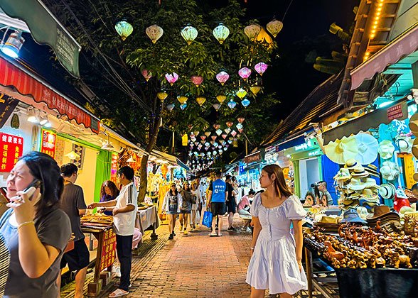 Neon-lit Night Market