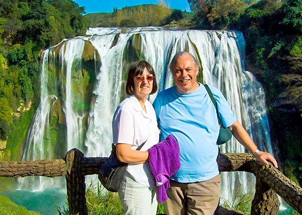 Our Guests at Huangguoshu Waterfall