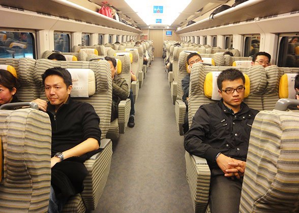 First Class Seat on High Speed Trains