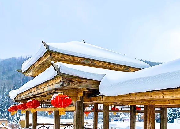 Xinjiang in January with Thick Snow Cover