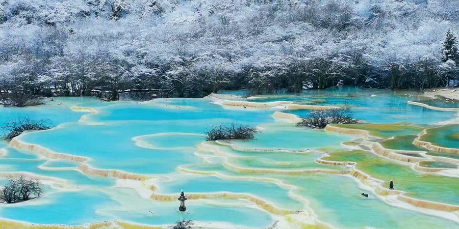 Huanglong Scenic Area in Winter