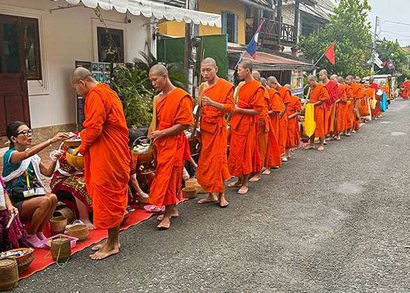 Alms giving ceremony Alms giving ceremony