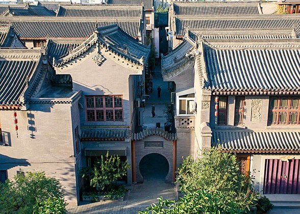 Ancient-style Buildings inside City Wall
