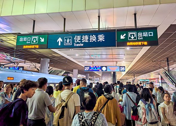 Platform of Chongqing North Railway Station
