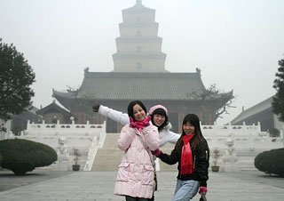 Our Staff at Big Wld Goose Pagoda, Xian