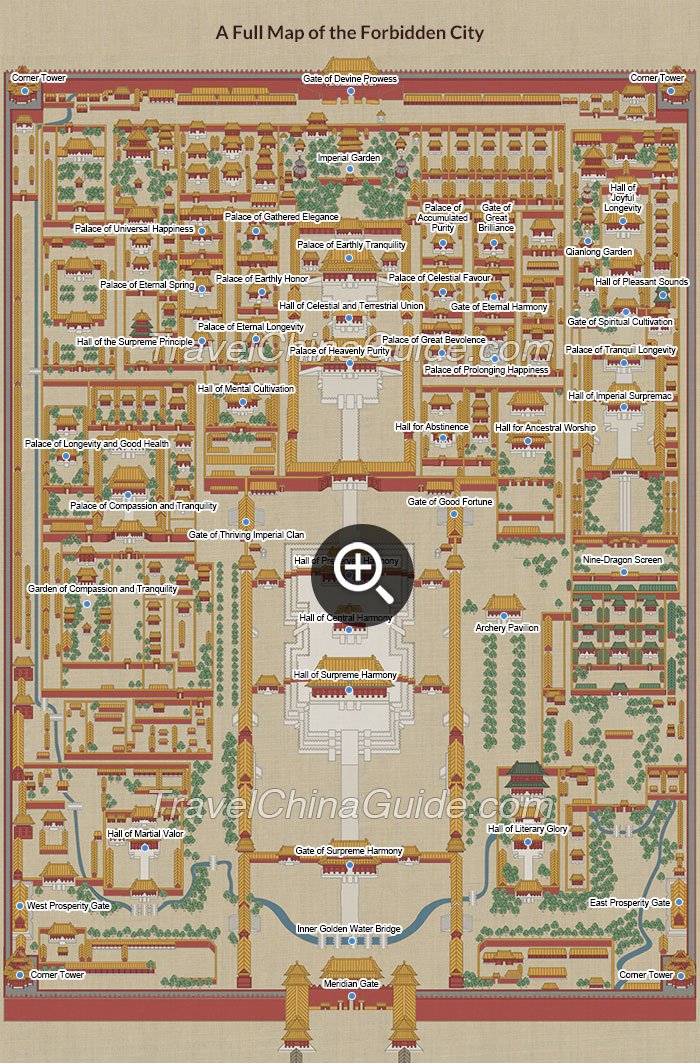 A Full Map of Forbidden City