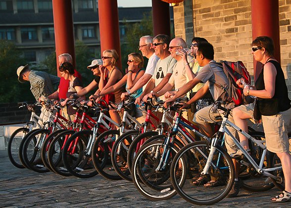 Cycling on Xian City Wall