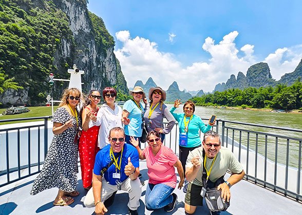 Our Guests on the Li River Cruise Our Guests on the Li River Cruise