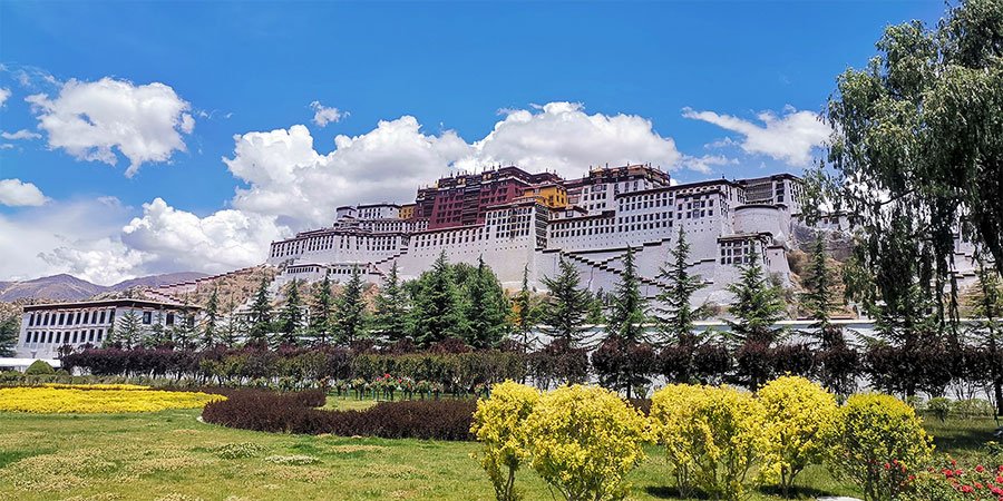 Lhasa in July, with Clear Sky & Mild Temperature Lhasa in July, with Clear Sky & Mild Temperature