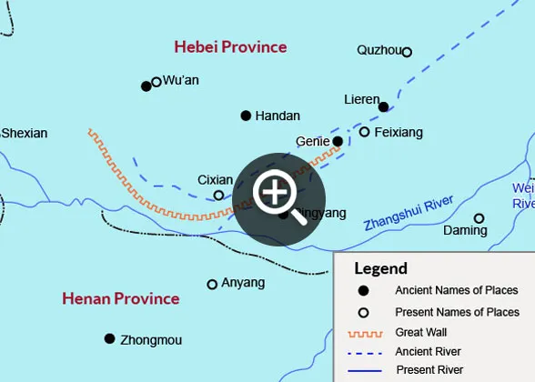 Zhao State Southern Great Wall Map