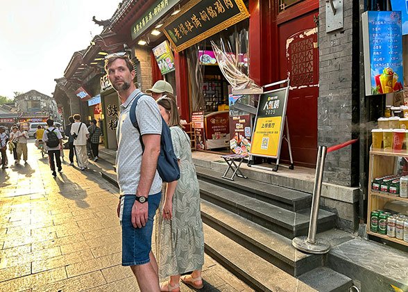 Foreign visitors in the Street