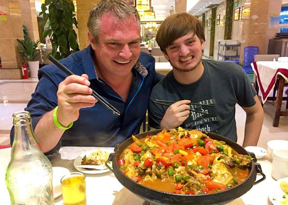 Happy Tourists Enjoying Local Flavors