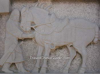 Stone Sculpture of One of Six Steeds, Zhaoling Mausoleum
