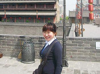 Carol Chen on Xian City Wall