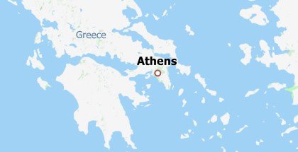 Greece Athens Tour with Corinth Itinerary Map