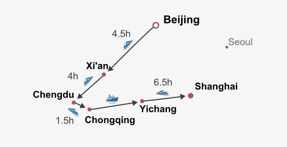 Impression China Itinerary Map