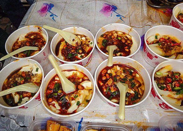 Sour and Spicy Tofu Pudding