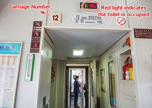 Signs in the Hard Seat Carriage