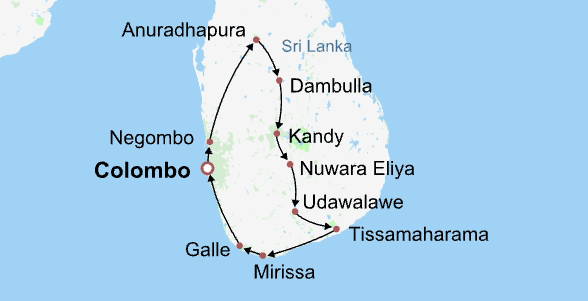 Wildlife Exploration Itinerary Map