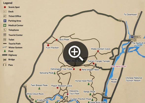Map of Mount wuyi