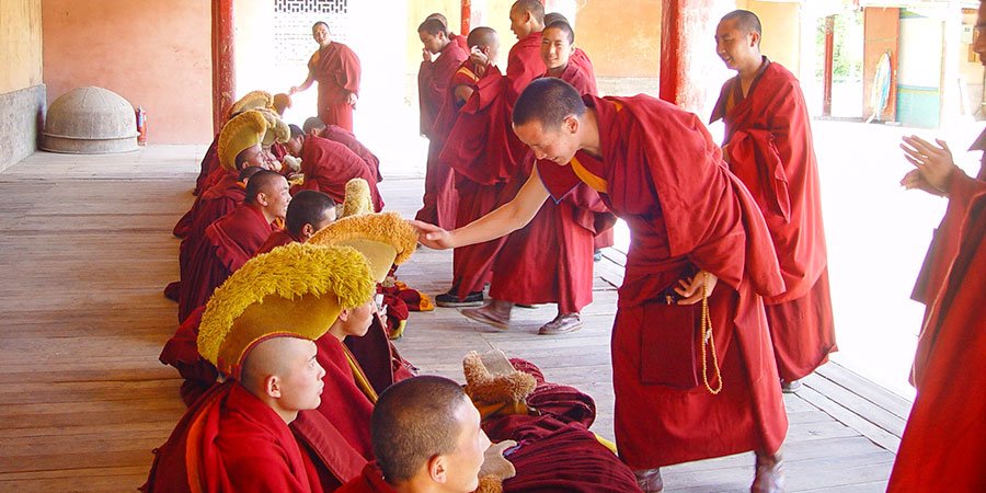 Monks at Kumbum Monastery
