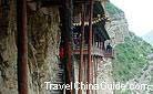 These wooden pillars are the only supports of the Hanging Monastery in Mount Hengshan, Datong.