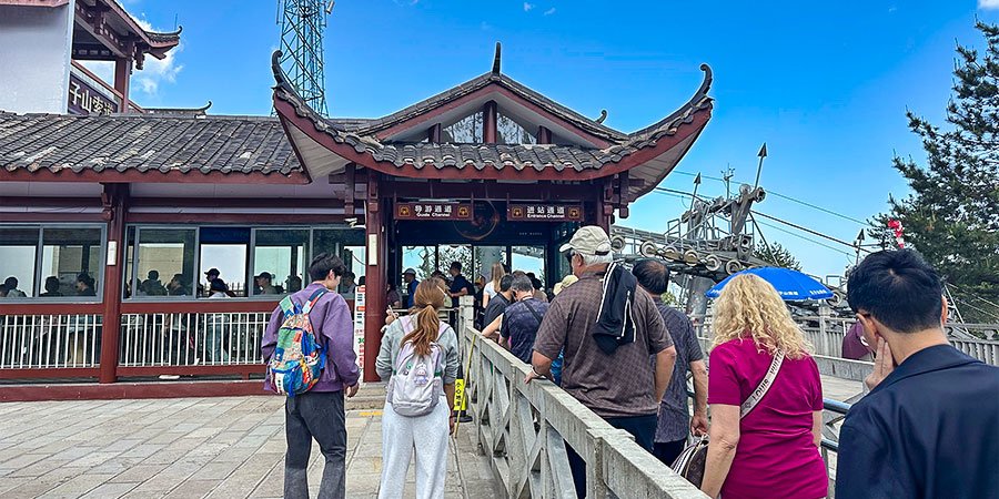 Waiting Line of Tianzi Mountain Cableway