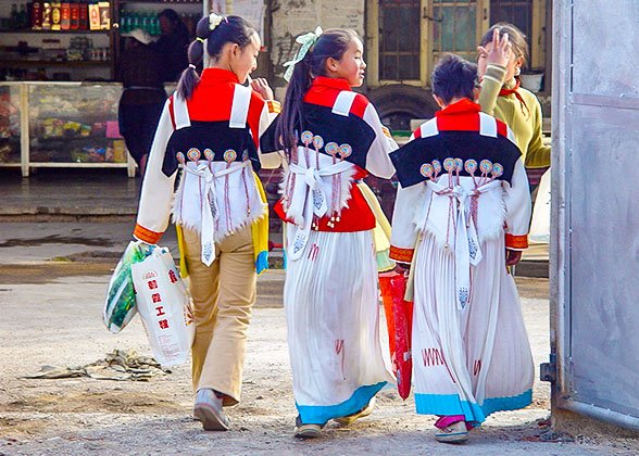 Local People in Baisha Village Local People in Baisha Village