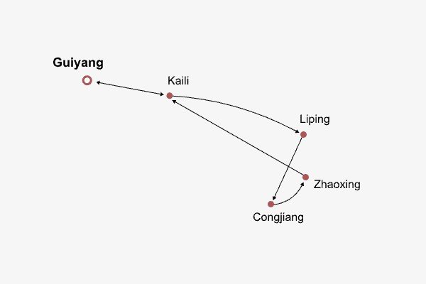 Guizhou In-depth Exploration Itinerary Map Guizhou In-depth Exploration Itinerary Map
