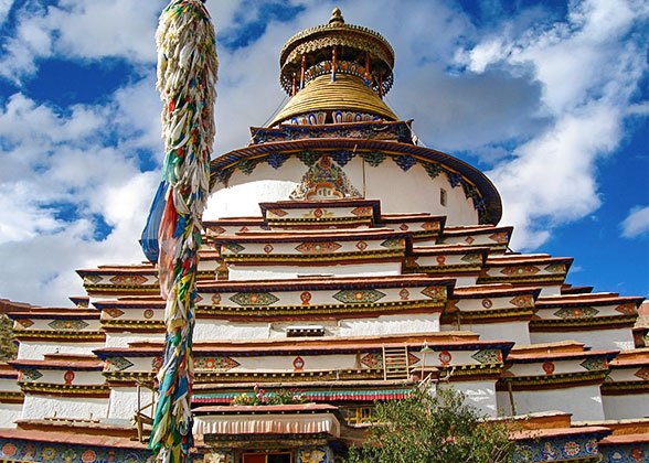 Beautiful Stupa in Tibet