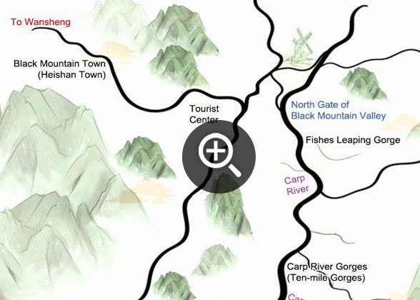 Chongqing Black Mountain Valley Map