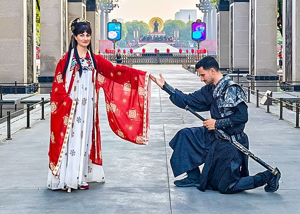 Flowery Tang Dynasty Clothing