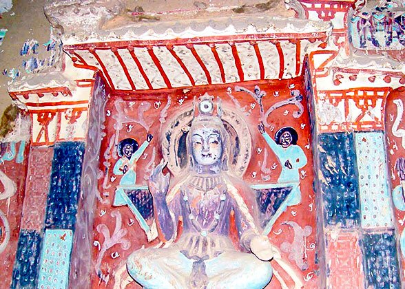 A Statue in the Mogao Caves A Statue in the Mogao Caves