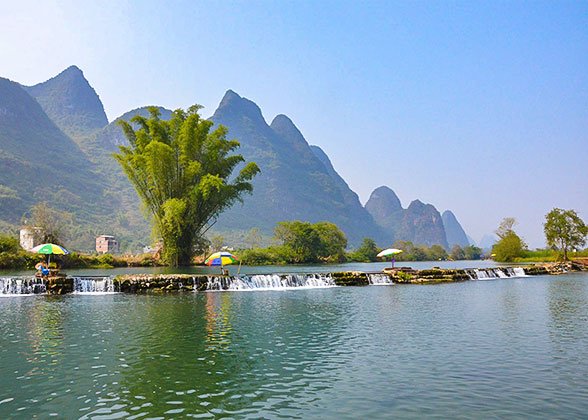 Taking Bamboo Rafts at Li River