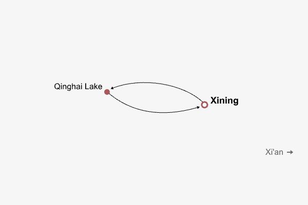 3 Days Private Xining with Qinghai Lake Itinerary Map 3 Days Private Xining with Qinghai Lake Itinerary Map