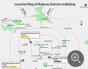 Location Map of Railway Stations in Beijing