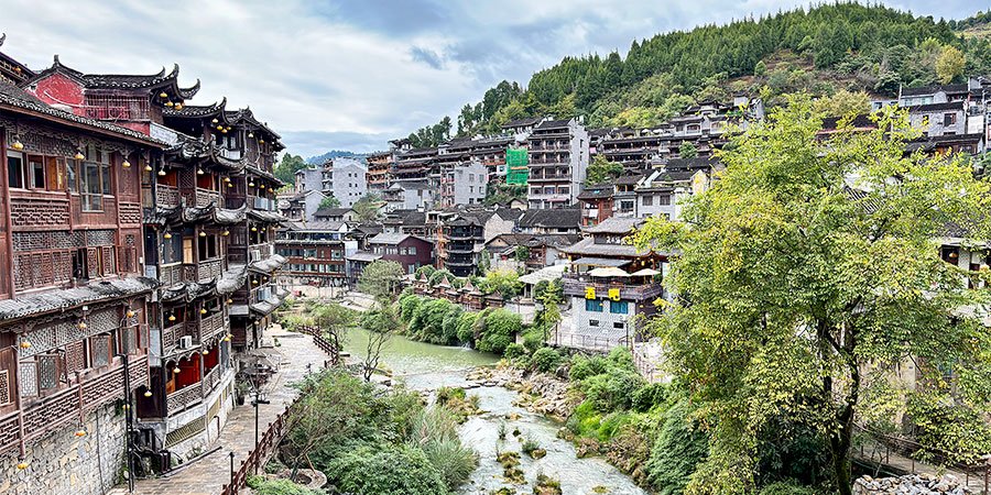 Fenghuang Ancient Town in Rain