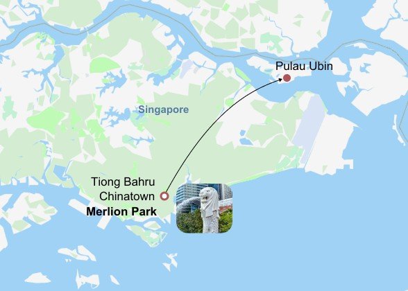 Singapore Honeymoon Package Itinerary Map Singapore Honeymoon Package Itinerary Map