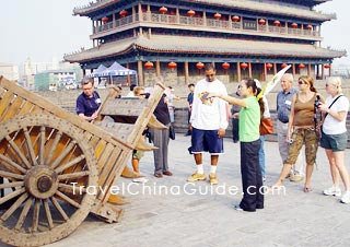 Our Guide and Guests on Xian City Wall