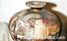 The simple but vivid figure drawn on this earthen jug has great vitality that belies its antiquity.