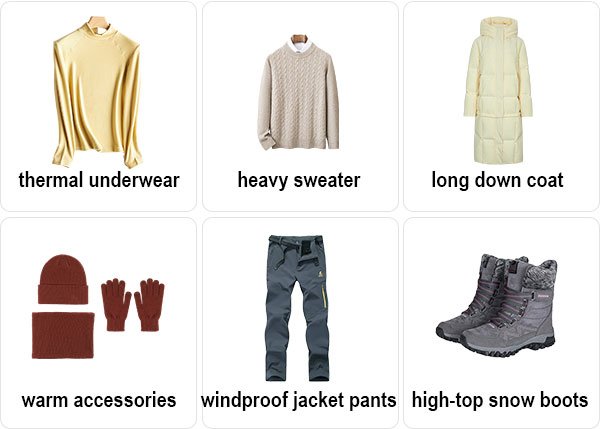 Clothes for Inner Mongolia in December Clothes for Inner Mongolia in December