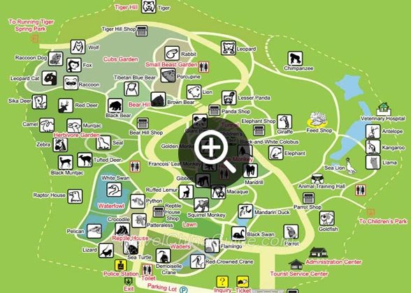 Map of Hangzhou Zoo