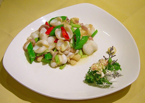 Fried Cuttlefish with Green Pepper, Prince Restaurant