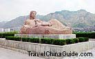 This statue is the symbol of Lanzhou.It symbolizes that yellow river is the mother river of Chinese people.