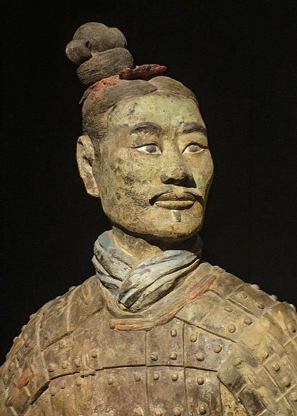 Terracotta Warrior with Green Face