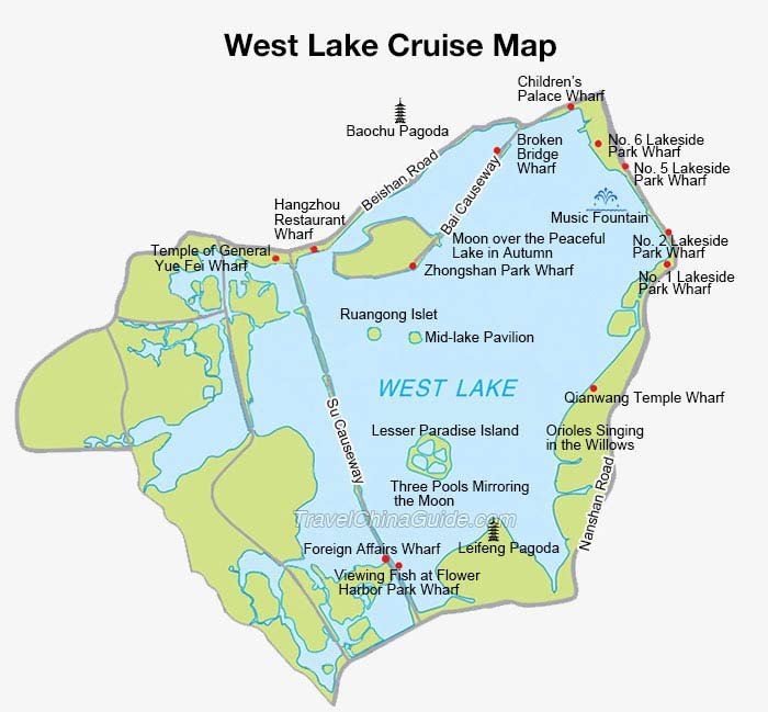 West Lake Cruise Map