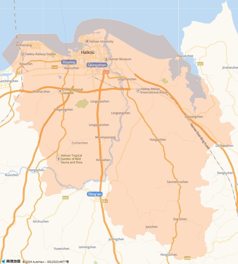 Map of Downtown Haikou Map of Downtown Haikou